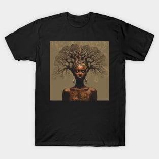 Strong Roots, Beautiful Soul Black Woman Afrocentric T-Shirt
